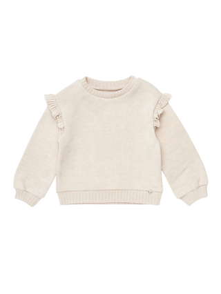Please maglia bambina con volant ecrù LB32230G77 1134 PLEASE KID