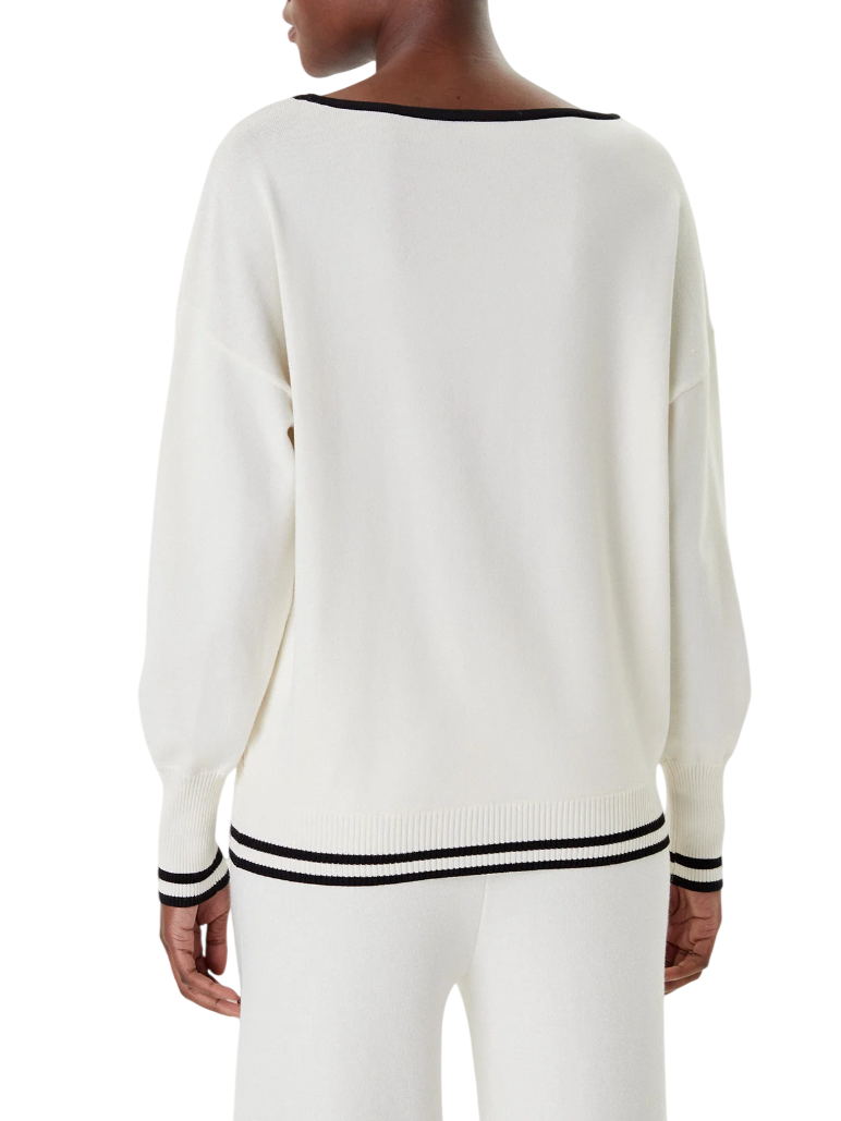 Liu Jo maglia donna con strass e logo panna