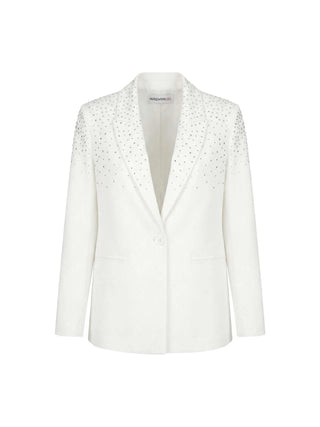 Patrizia Pepe giacca blazer bambina con strass panna