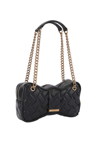Kurt Geiger borsa Kensington Bow in pelle trapuntata nero 5017100109 BLACK KURT GEIGER 