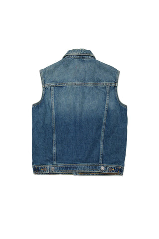 Diesel giubbino smanicato in denim bambino lavaggio blu