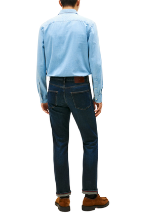 Tommy Hilfiger jeans uomo gamba dritta lavaggio blu