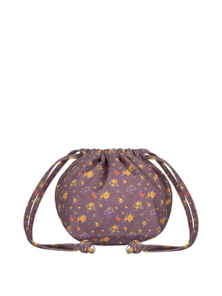 Me Fui pochette donna in fantasia floreale con coulisse prugna MA26-SW0018 X02 ME FUI