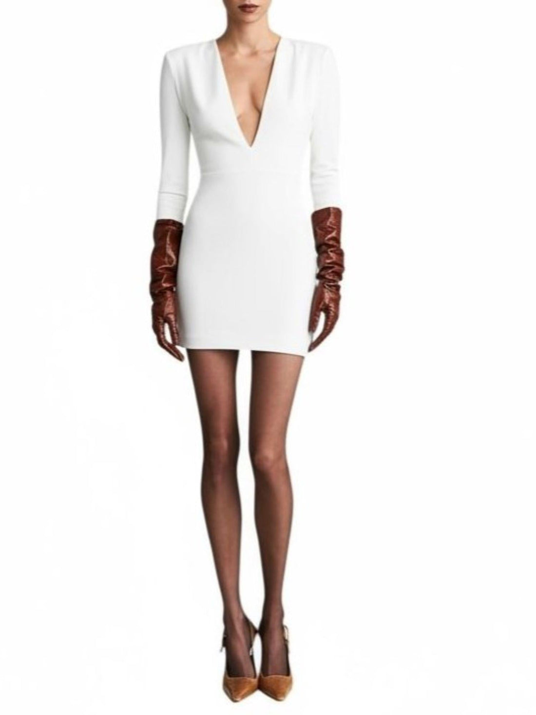 Aniye By abito corto Sienna scollo a V bianco