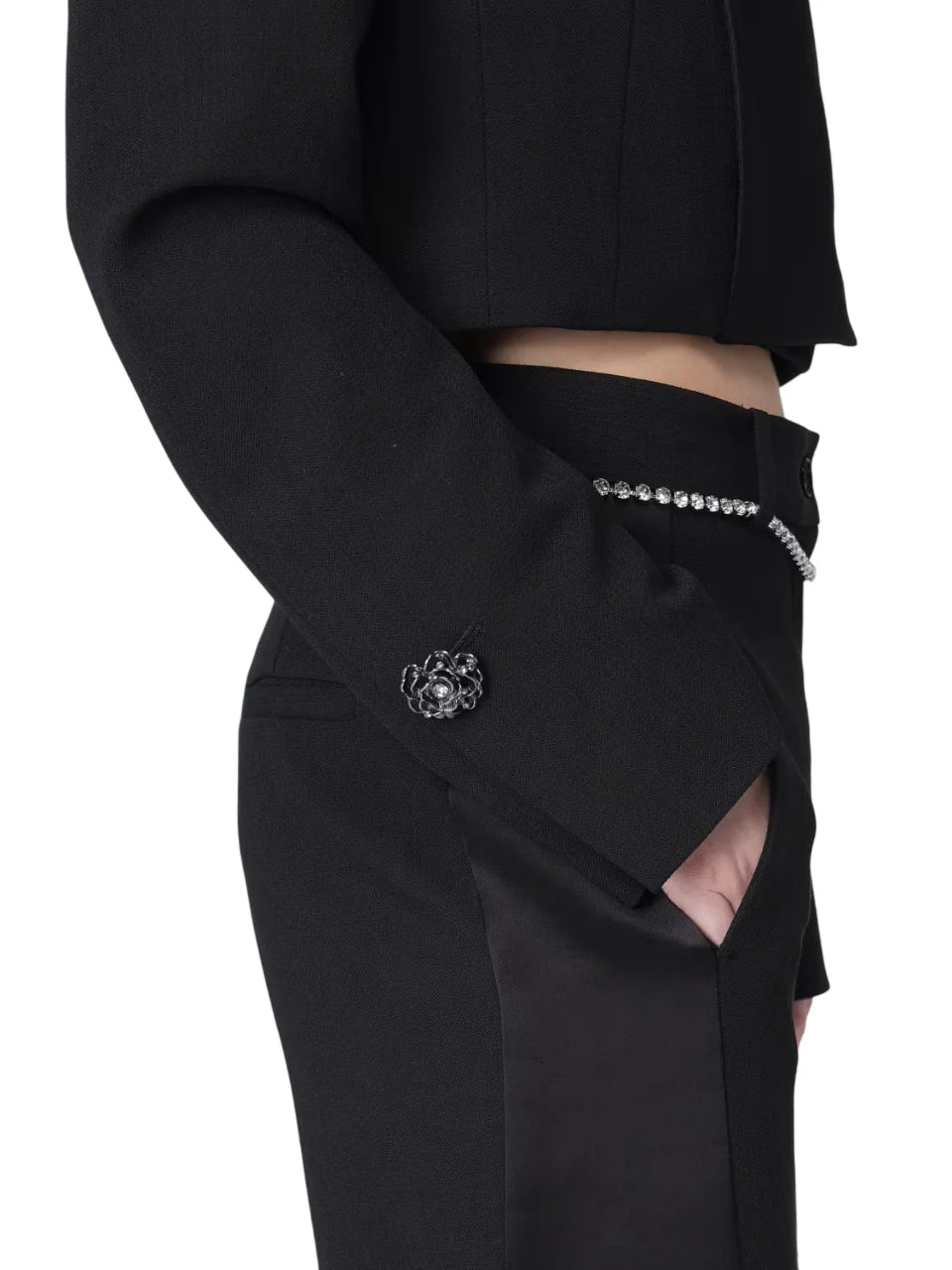 Pinko giacca blazer crop Visciola Spencer nero