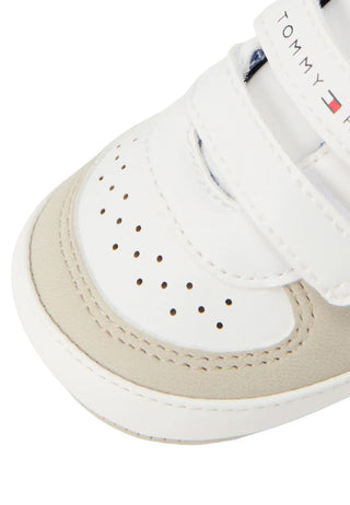 Tommy Hilfiger scarpette neonato con strappi bianco multicolor