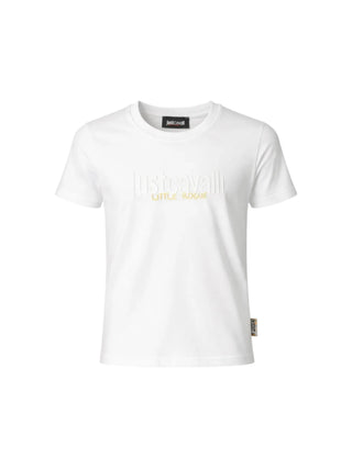Just Cavalli T-shirt bambino manica corta con logo bianco