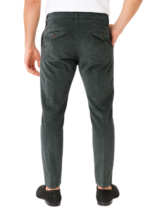 Rar pantaloni uomo in velluto slim grigio LUCA-126037 PIOMBO RAR