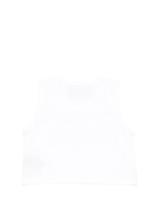 John Richmond canotta bambina Rotterdam con logo bianco