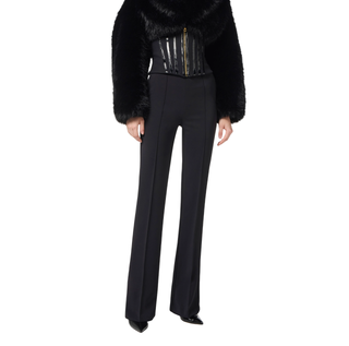 Elisabetta Franchi pantaloni a zampa in crepe nero PA14157E2 110 ELISABETTA FRANCHI 