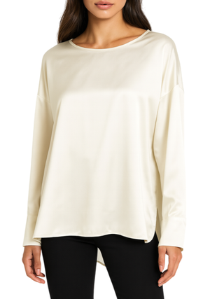 Alessandro Legora blusa in seta manica luna panna AL211-9 PANNA A.LEGORA