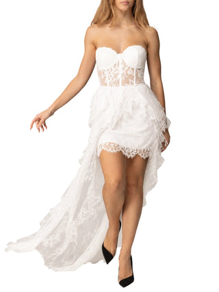 Aniye By abito lungo bustier Tamara in pizzo bianco
