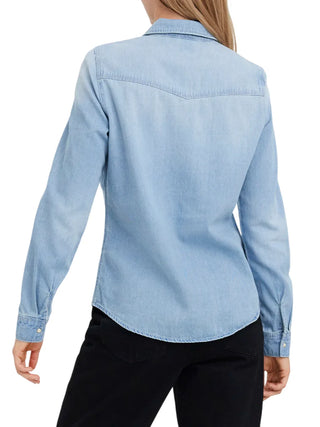 Vero Moda camicia di jeans donna lavaggio blu chiaro