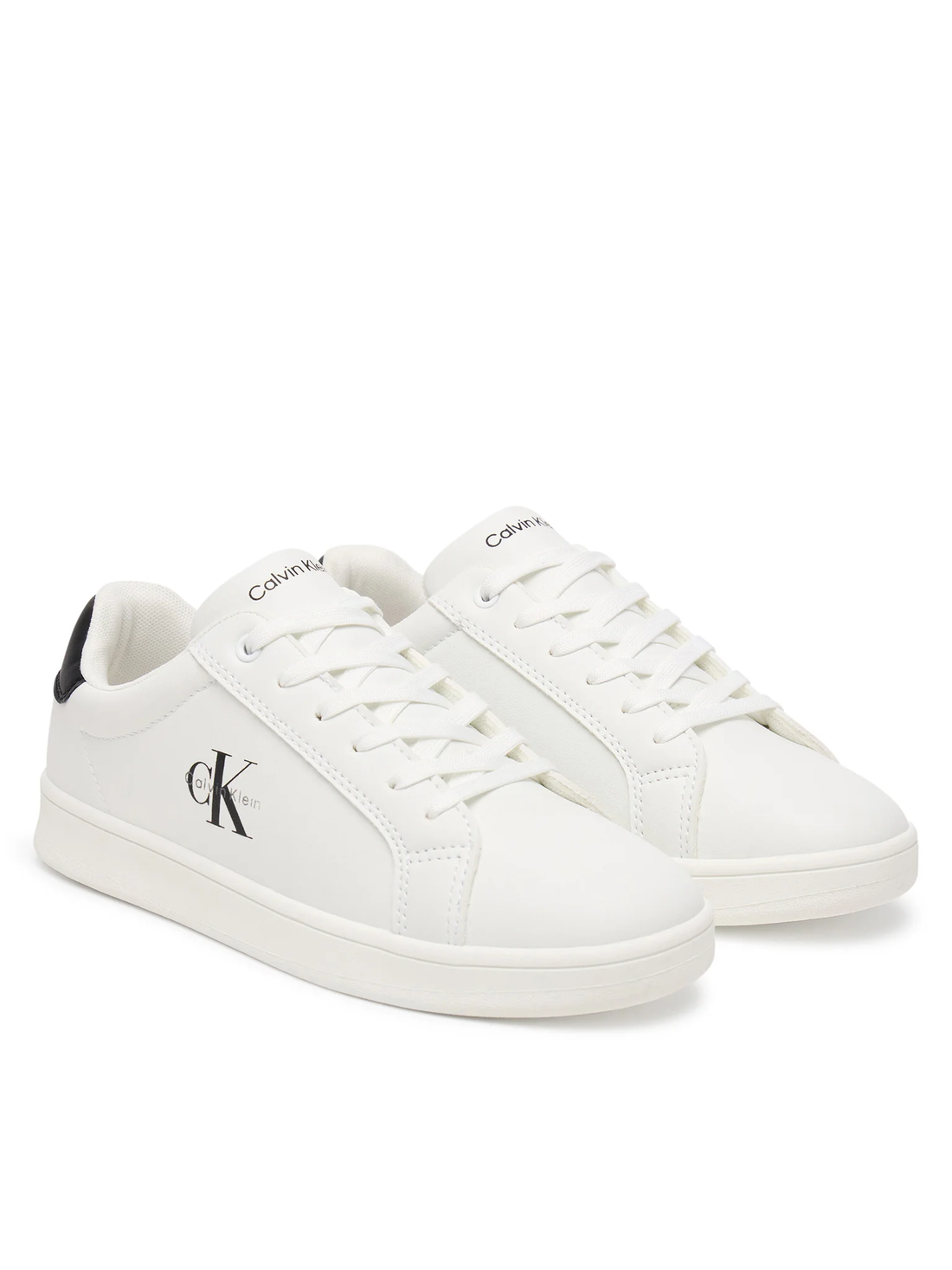 Calvin Klein Jeans sneakers bambino in ecopelle bianco