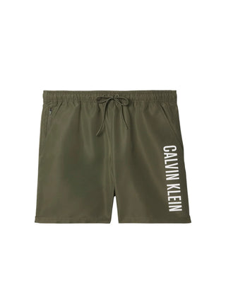 Calvin Klein boxer mare uomo con logo verde militare