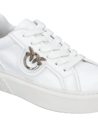 Pinko sneakers donna in pelle Yoko bianco oro