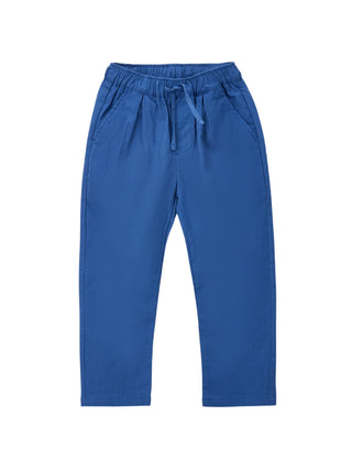 iDo pantaloni bambino misto lino blu avio