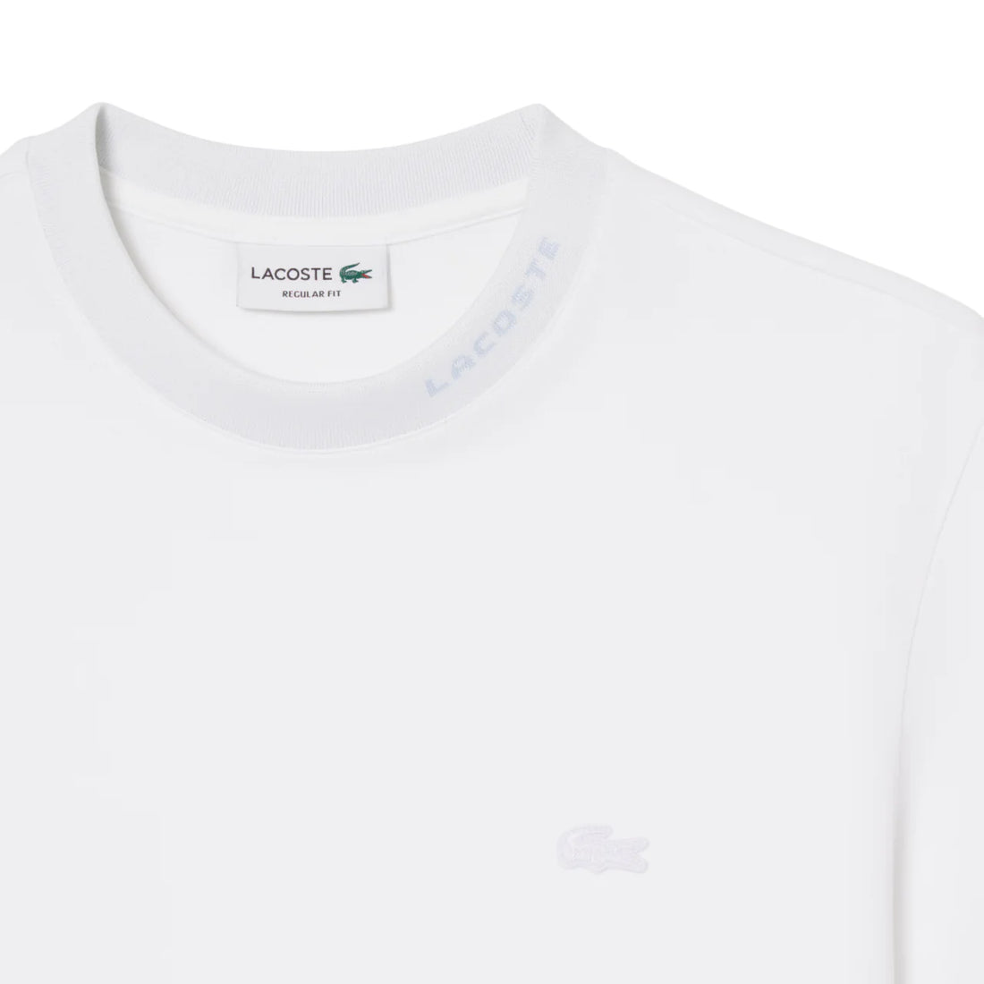 Lacoste T-shirt manica corta uomo in piquè bianco