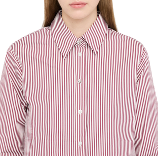 Liu Jo camicia manica lunga a righe bianco borgogna UF5242T9814 03N05 LIU JO