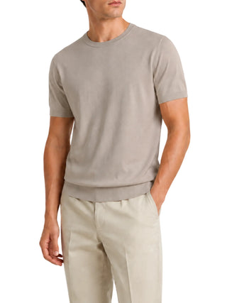 Opificio maglia uomo manica corta in cotone ecrù 661001 SAND Opificio 4.0