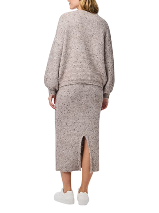 pcmesva ls boxy sequin knit cardigan bc 17161227 GREIGE-TONE IN TONE PIECES