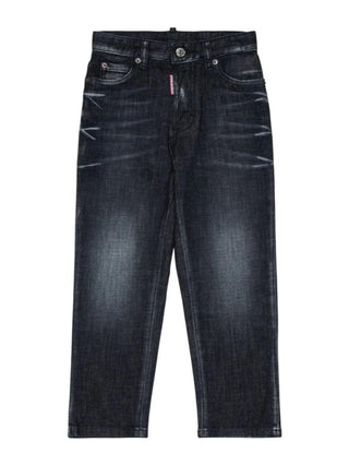 Dsquared2 jeans bambino slim lavaggio nero
