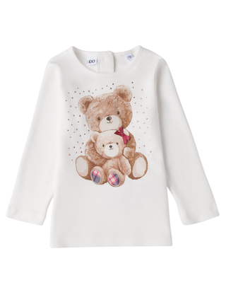 iDo T-shirt manica lunga con orsetti bianco 4F291 0112 iDO 