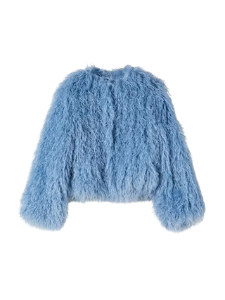 Patrizia Pepe pelliccia ecologica bambina celeste 7O0041-E066 CA86 PATRIZIA PEPE 