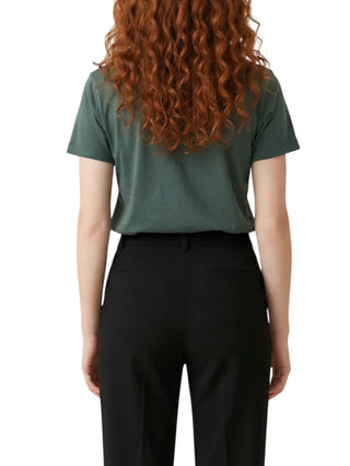 Liu Jo T-shirt donna con logo strass verde salvia