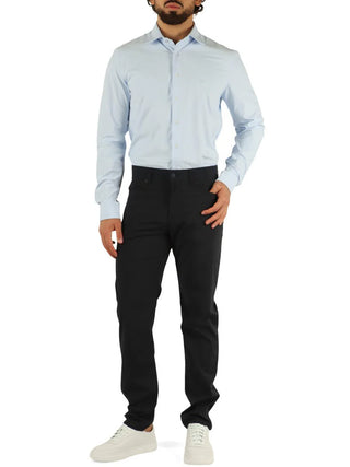 Michael Kors camicia manica lunga Perfermance in micro fantasia blu