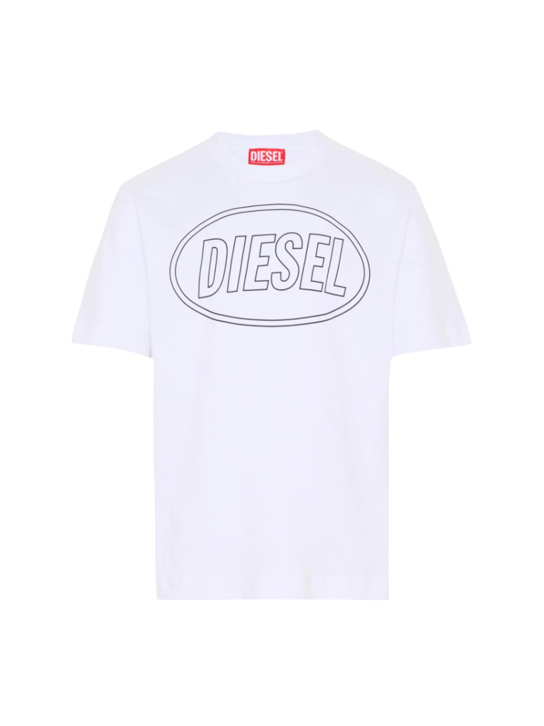 Diesel T-shirt bambino manica corta con logo bianco