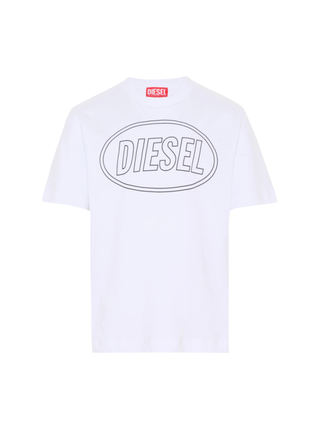 Diesel T-shirt bambino manica corta con logo bianco