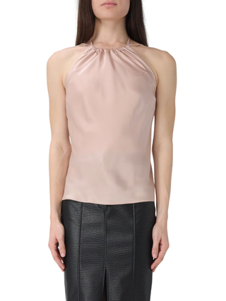 Pinko top Carota satin all'americana rosa cipria 106621-A1Y5 Q35 PINKO 