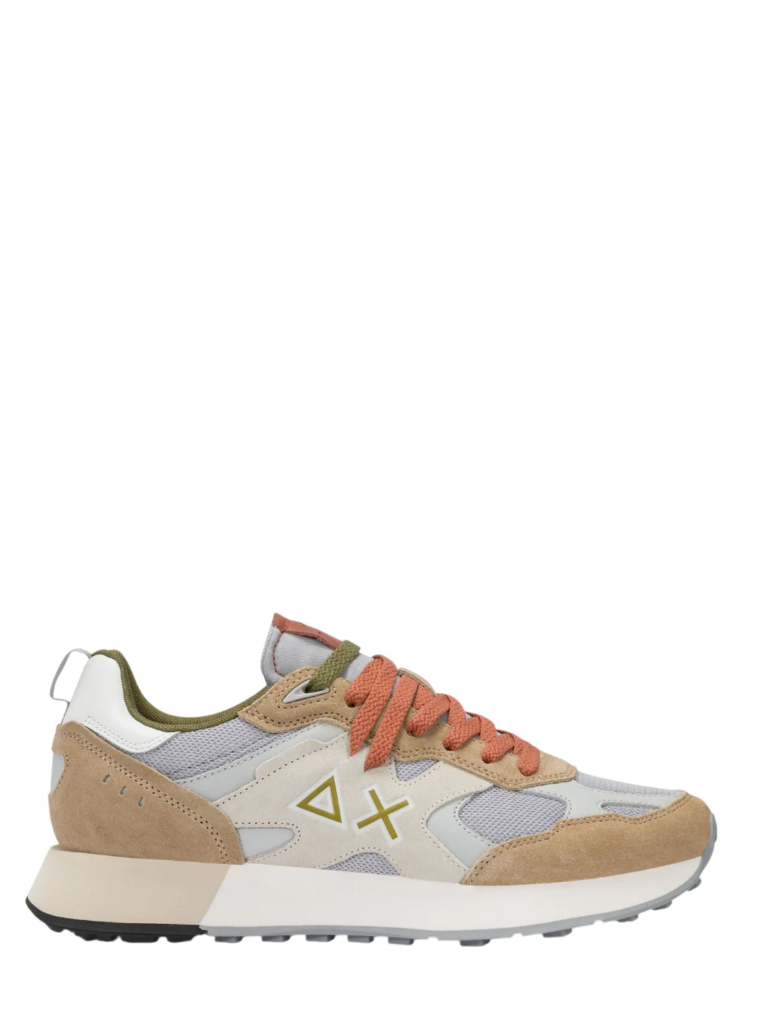Sun68 sneakers uomo Jaki Outdoor in suede e mesh beige marrone