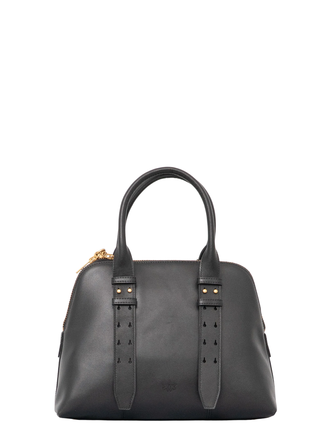 Pinko borsa Bowling Bag Medium in pelle nero 105906-A0QO Z99Q PINKO 