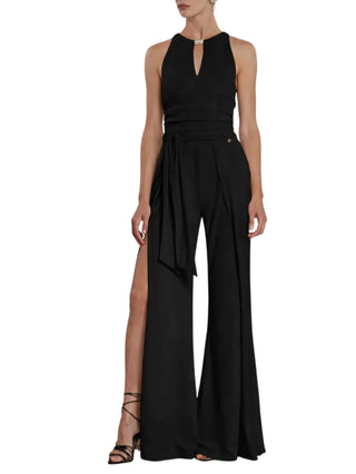 Relish tuta jumpsuit lungo Ponky con spacchi nero