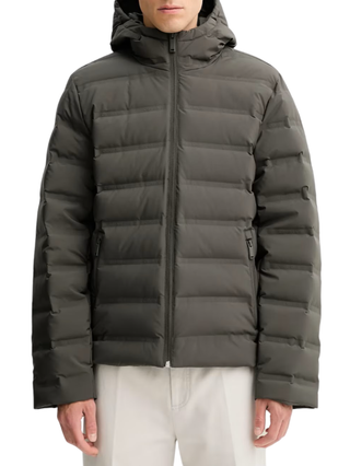 Calvin Klein piumino impermeabile uomo con cappuccio tortora