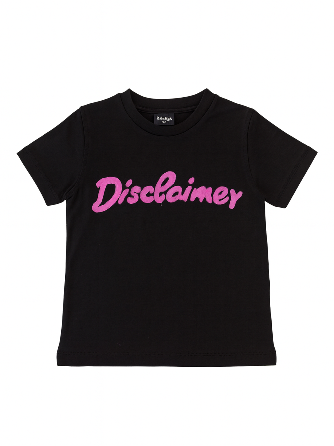 Disclaimer T-shirt manica corta bambina nero