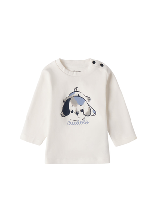 iDo T-shirt manica lunga neonato bianco 4F043 0112-G2 iDO 
