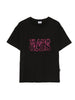 Gcds T-shirt manica corta con logo glitter nero