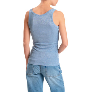 Vicolo canotta lurex donna celeste UAB0076 CELESTE VICOLO