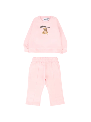 Moschino completo neonata felpa e pantaloni rosa MDK03D-LCA40 50209 MOSCHINO 
