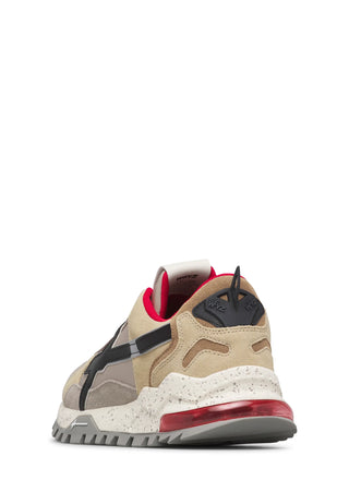 W6yz sneakers uomo Breeze in suede e tessuto tecnico beige rosso