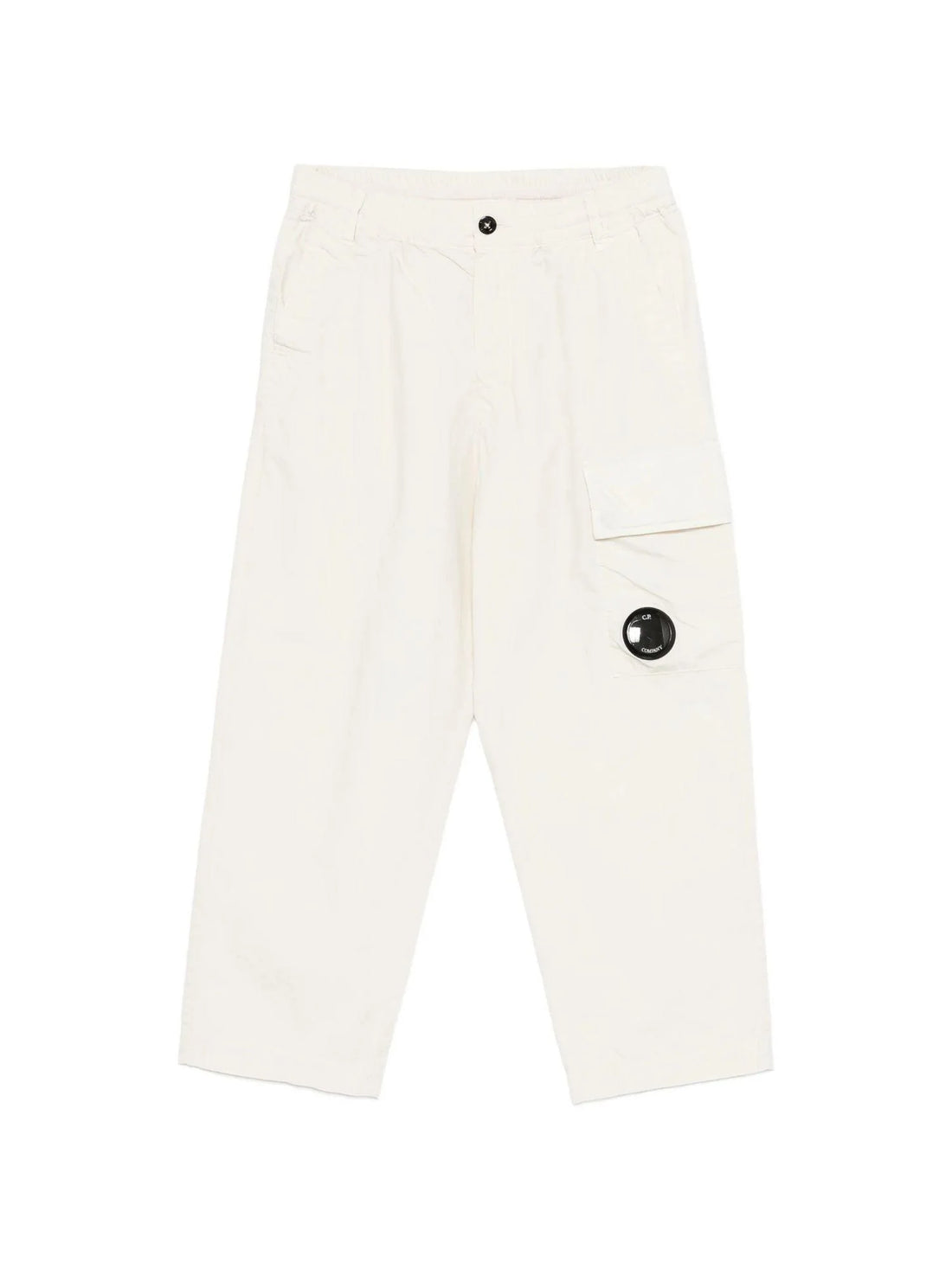 C.P. Company pantaloni bambino in gabardine ecrù