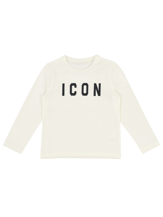 Icon T-shirt bambino manica lunga panna INBKL00875 1001 ICON