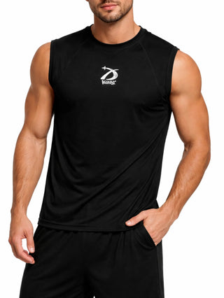 Disclaimer T-shirt smanicata uomo con logo nero