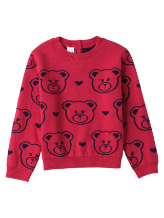 iDo maglia bambina con orsetti fucsia 4F280 2365 iDO 