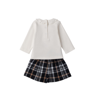 iDo completo neonata T-shirt e shorts panna blu 4F116 0112 iDO