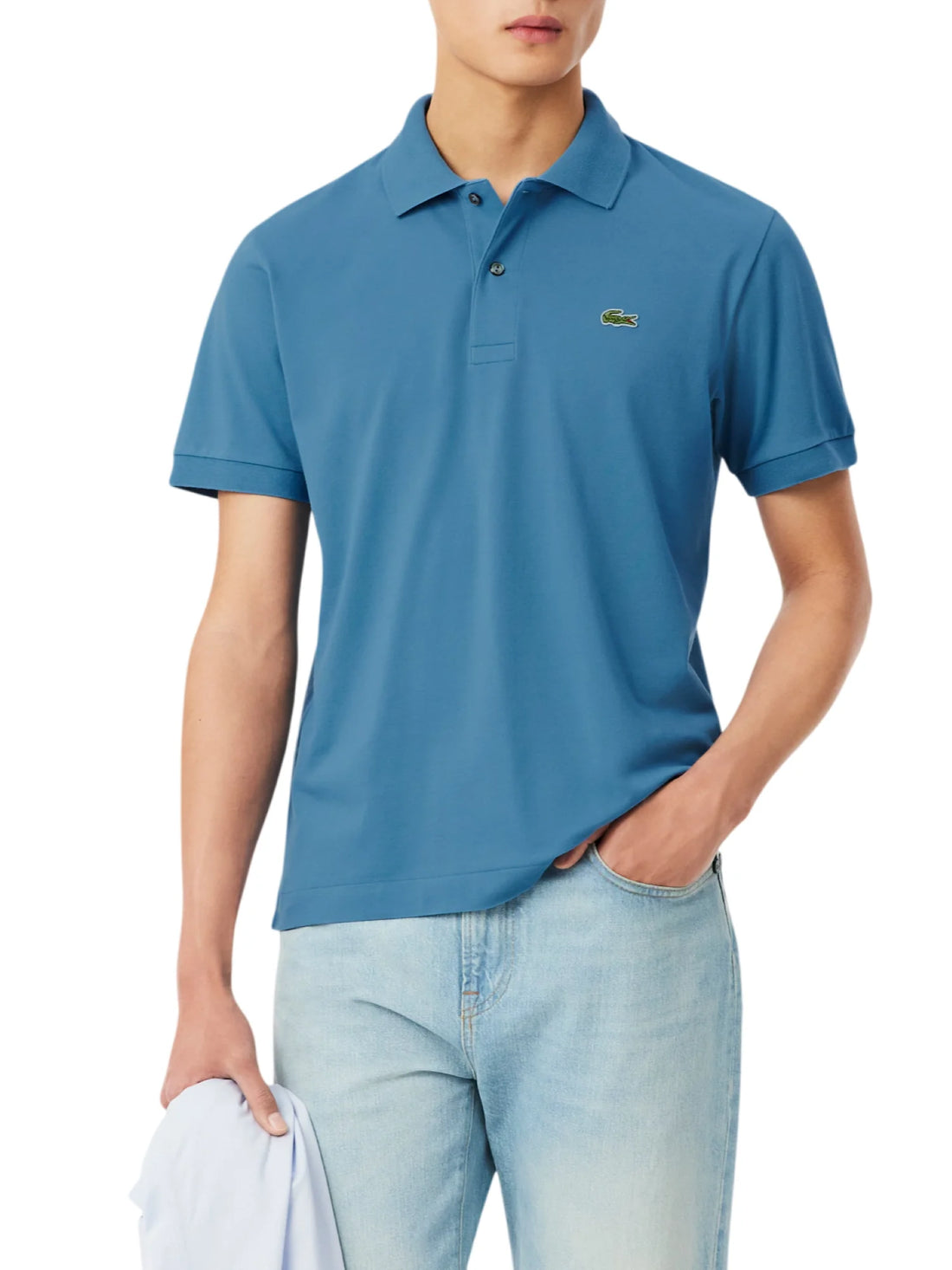 Lacoste polo manica corta 12.12 light in piquè indaco