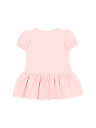 Moschino abito neonata con balza stampa orsetto rosa